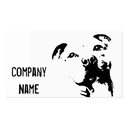 Pitbull Dog Business Card Templates (front side)