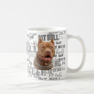 Pitbull dog coffee mugs