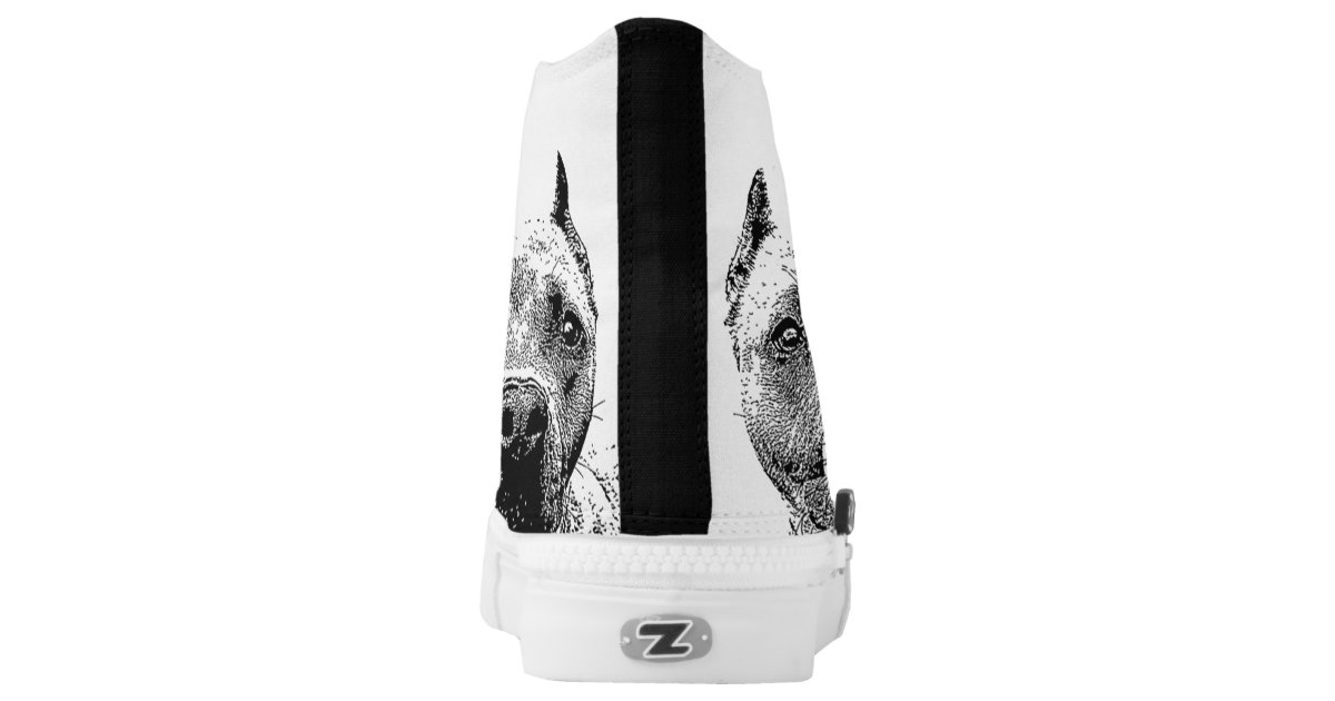 Pitbull dog high top tennis shoes Zazzle