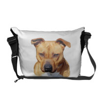 Pitbull dog messenger bag
