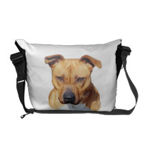 Pitbull dog messenger bag