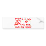 PITBULL DON'T JUDGE BUMPER STICKERS