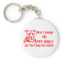 PITBULL DON'T JUDGE KEY CHAIN