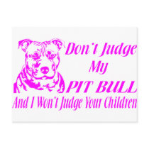 PITBULL DON'T JUDGE POSTCARDS