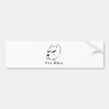 Pitbull draw bumper stickers