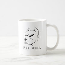 Pitbull draw coffee mug