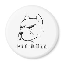 Pitbull draw fridge magnets