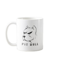 Pitbull draw coffee mug