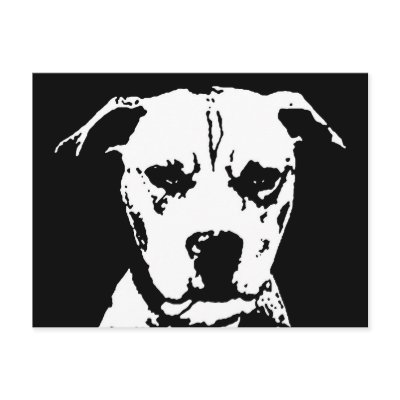 Pitbull Geschenke - Postkarte von pupaya