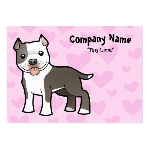 Pitbull Love Business Card Template (front side)