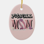 Pitbull MOM Christmas Tree Ornament