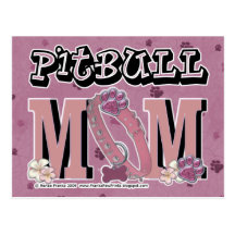 Pitbull MOM Postcard