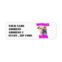 Pitbull Mom Return Address Labels