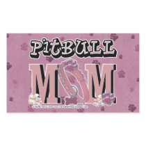 Pitbull MOM Rectangle Sticker