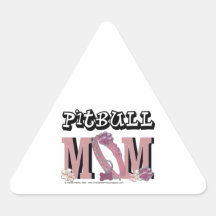 Pitbull MOM Triangle Sticker