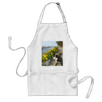 Pitbull on a Spring day apron