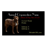 Pitbull Photo Dog Rescue Business Card