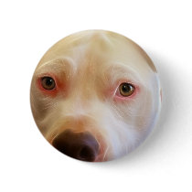 Pitbull Puppy Dog Eyes Art Photography Pinback Button