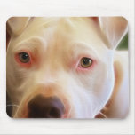 Pitbull Puppy Dog Eyes Art Photography Mouse Pad