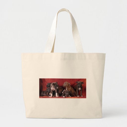 Pitbull puppy heaven tote bag