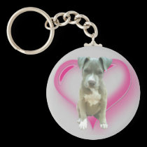 Pitbull puppy keychain keychains