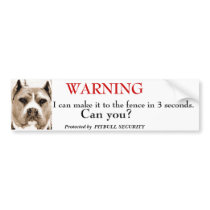 Pitbull Security Bumper Stickers
