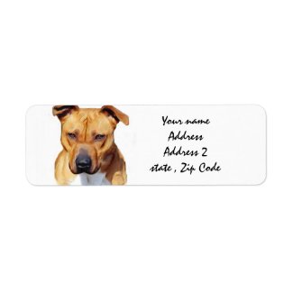 Pitbull Terrier Custom Return Address Labels