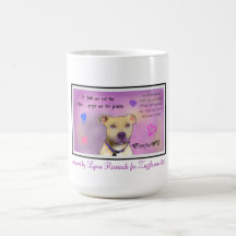 Pitbull triste tazas de café