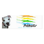 Pitbulls bookmark business card template