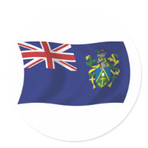 Pitcairn Islands Flag Sticker by LivingFlags2 Pitcairn Islands Flag Sticker