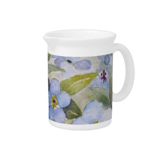 PITCHER - Forget me not watercolour design pitcher