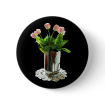 Pitcher of Pink Tulips buttons