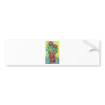 Pitcher Patterns. Flowers in a jug Bumper Sticker