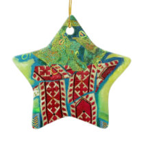 Pitcher Patterns. Flowers in a jug Christmas Tree Ornaments