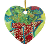 Pitcher Patterns. Flowers in a jug Christmas Ornament