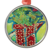 Pitcher Patterns. Flowers in a jug Christmas Ornaments