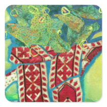 Pitcher Patterns. Flowers in a jug Square Stickers
