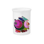 Pitcher Pink Frigg Spirals on White