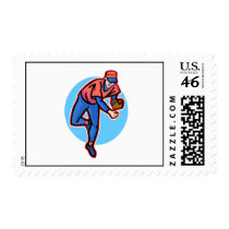 pitcher postage stamp