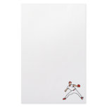 Pitcher red white custom stationery