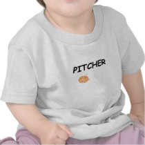 Pitcher - You know who's running the game! t-shirts