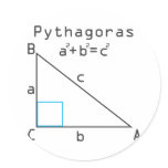 Pithagoras Theorem Round Stickers