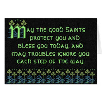 Pithy Irish Blessing Card - Customizable on inside cards