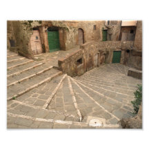 Pitigliano Italy Green Doors Photo Print
