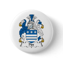 Pitt Family Crest buttons by coatsofarms Pitt Family Crest buttons