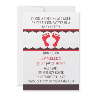 Pitter-Patter Invitation invitation