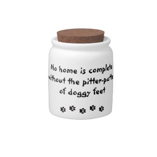Pitter Patter of Doggy feet Candy Jar
