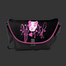 Pittie in Pink Rickshaw Messenger Bag messenger bags