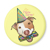 Pittie Party magnets by HardtGraphicArdts Pittie Party magnets