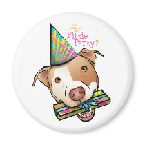 Pittie Party magnets by HardtGraphicArdts Pittie Party magnets